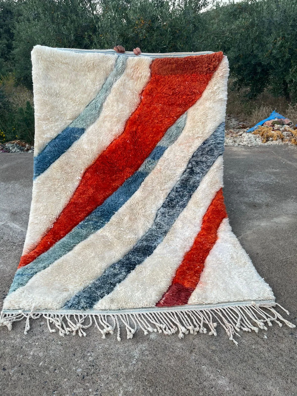 Mrirt rug with warm earth tones and traditional medallion motif