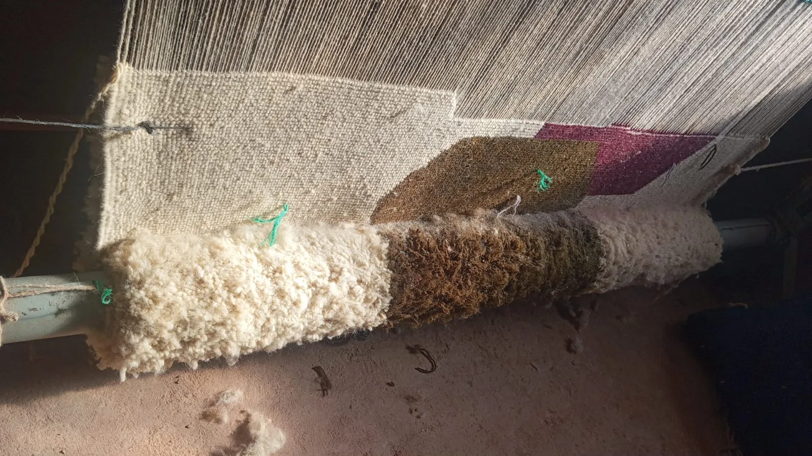 Moroccan rug in natural light, Atlas region