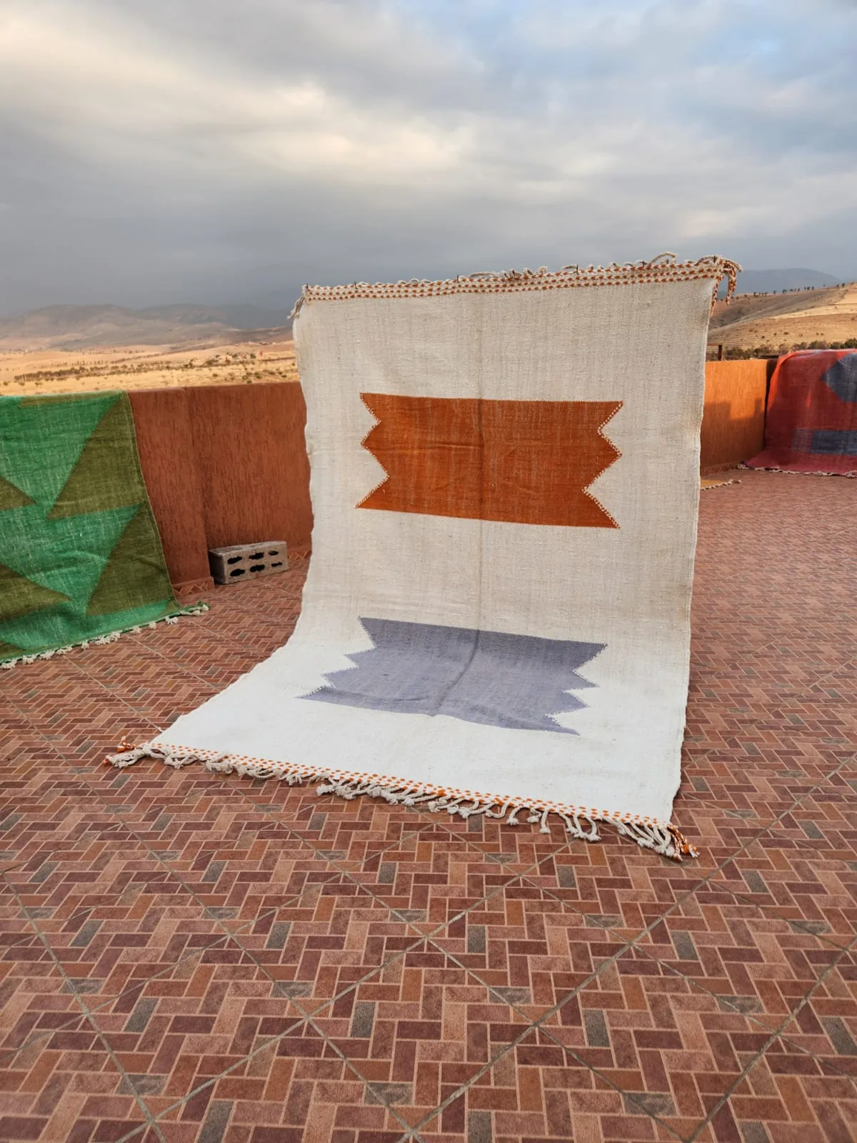Hind — Kilim Moroccan Rug, detail view 2 of 2