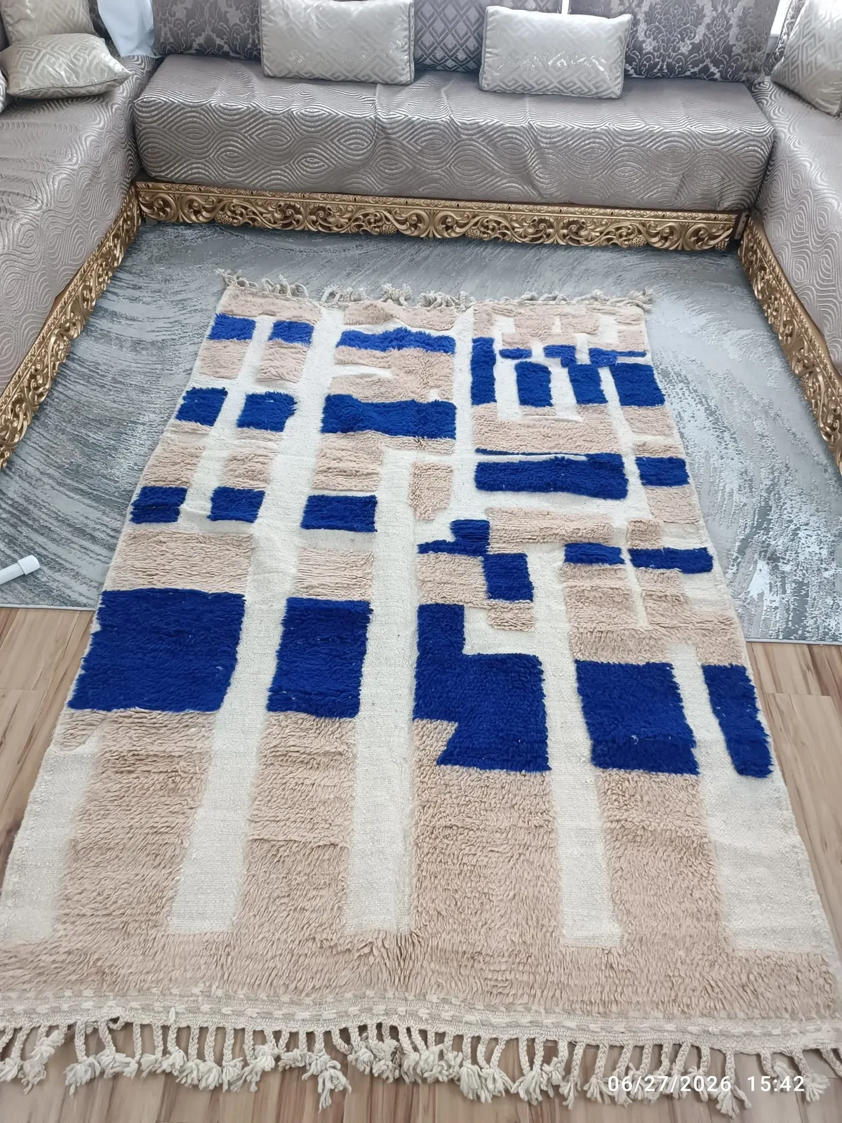 Karima — Beni Ourain Moroccan Rug, detail view 2 of 6