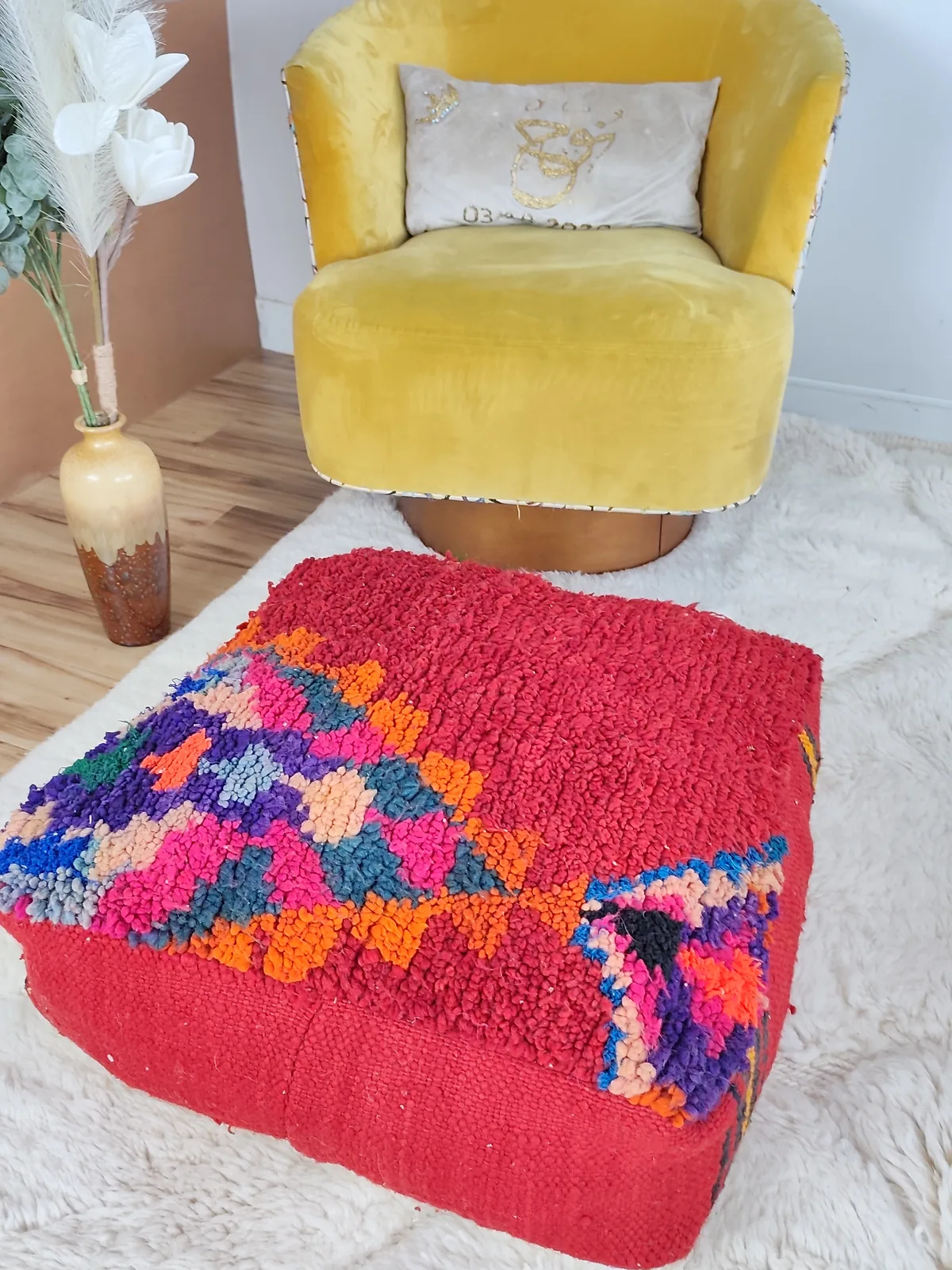 Taos — Confetti Diamond Pouf